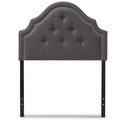 Baxton Studio Cora Modern Dark Grey Upholstered Twin Size Headboard 125-6984